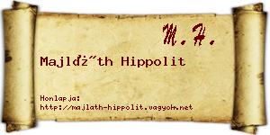 Majláth Hippolit névjegykártya